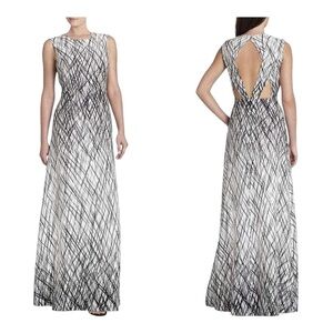 BCBG MaxAzria Chloey Abstract Geometric Print Sleeveless Gown Dress. Size 4.
